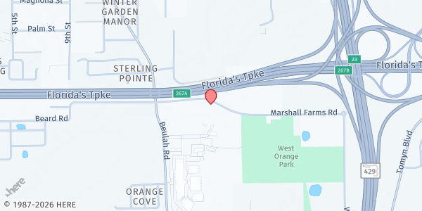 Map showing Jesus Loves You Outreach/Winter Garden at 12450 Marshall Farms Road, Winter Garden, FL