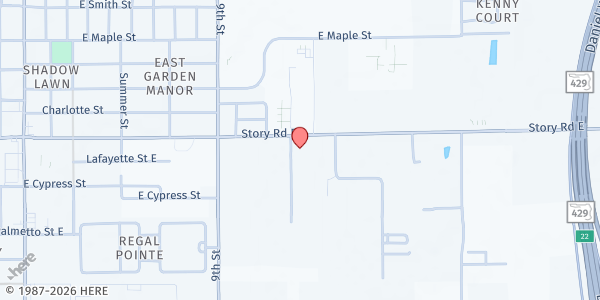 Map showing Matthew's Hope Ministries at 611 Business Park Blvd. #101, Winter Garden, FL