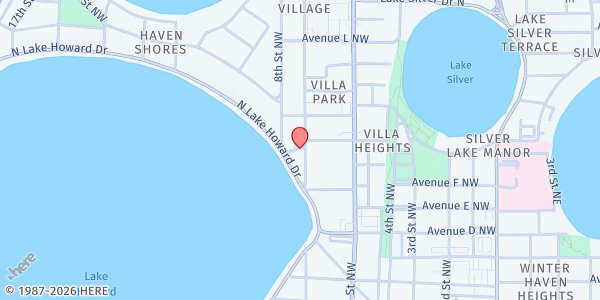 Map showing Beymer UMC at 700 North Lake Howard Drive, Winter Haven, FL