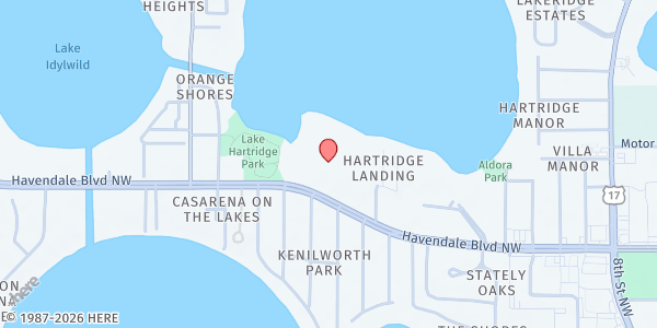 Map showing Champion's Church at 1801 Havendale Blvd, Winter Haven, FL