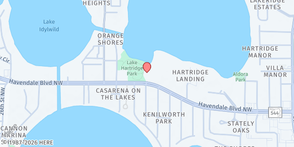 Map showing Champion's Church House of Hope at 1801 Havendale Blvd. NW., Winter Haven, FL