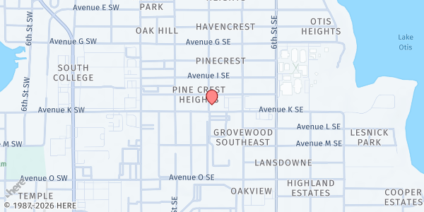 Map showing Winter Haven SDA Church at 401 Ave. K SE, Winter Haven, FL