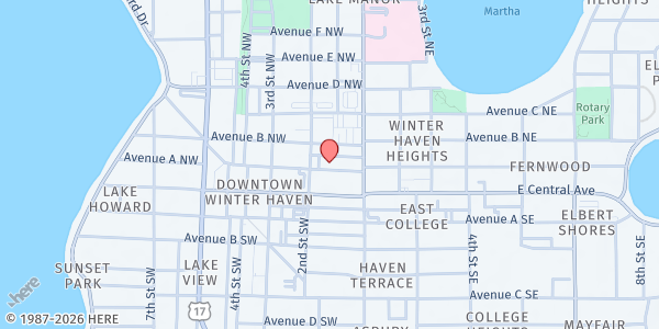 Map showing Women's Resource Center – Winter Haven at 165 Avenue A Northwest, Winter Haven, FL