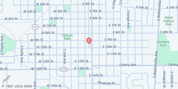 Map showing Family Outreach Community Center at 911 South Palmetto Ave, Winter Park, FL