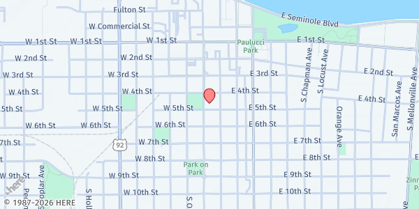 Map showing The Picnic Project, Inc. - Sanford at 419 S Park Avenue, Winter Park, FL