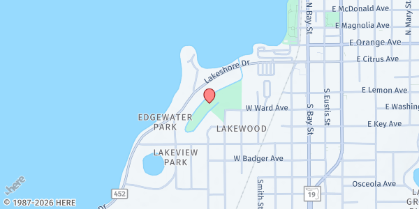 Map showing W.I.N. 1 Ministries at 301 W. Ward Avenue, Winter Park, FL