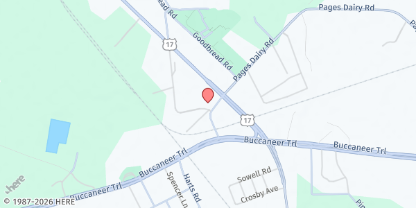 Map showing Gracie's Kitchen at 6 Koen Lane, Yulee, FL