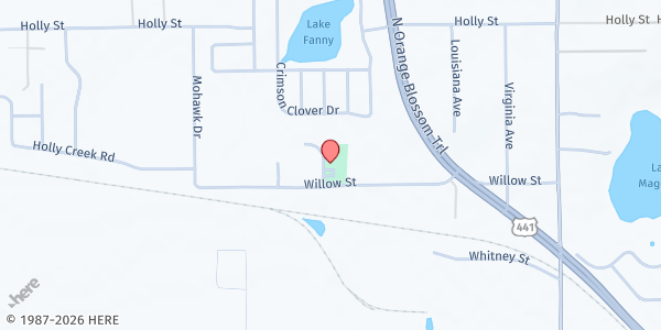 Map showing 4C Zellwood Neighborhood Center For Families at 6565 Willow Street, Zellwood, FL