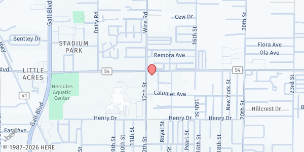 Map showing Healing Hearts Café at 6436 12th Street, Zephyr Park, FL