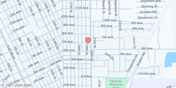 Map showing Community Presbyterian Church of Zephyrhills at 5510 19th Street, Zephyrhills, FL