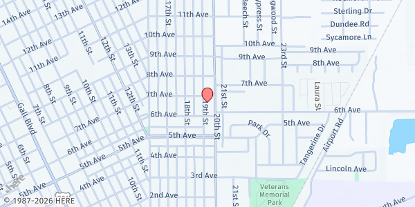 Map showing First Presbyterian of Zephyrhills at 5510 19th Street, Zephyrhills, FL