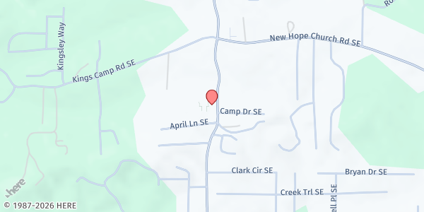 Map showing Allatoona Resource Center at 6503 Glade Rd. SE, Acworth, GA