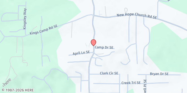 Map showing Allatoona Resource Center at 6503 Glade Rd. SE, Acworth, GA