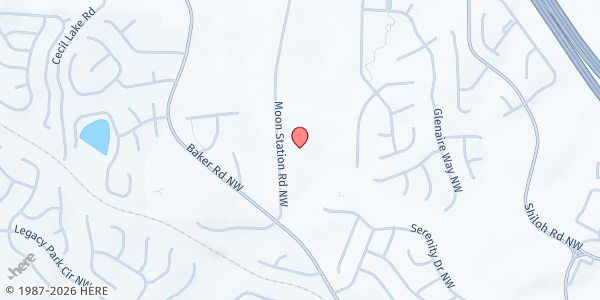 Map showing Summit Baptist Church at 4310 Moon Station Ln. NW, Acworth, GA