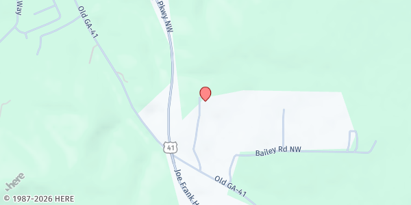 Map showing NorthPointe Church Impact Pantry at 4645 Joe Frank Harris Pkwy. NW, Adairsville, GA