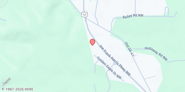 Map showing Northpointe Church of Adairsville, Inc at 4645 Joe Frank Harris Pkwy NW, Adairsville, GA