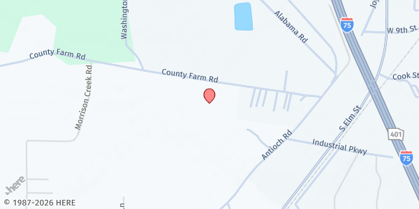 Map showing Adel Baptist Church at 3000 County Farm Rd., Adel, GA