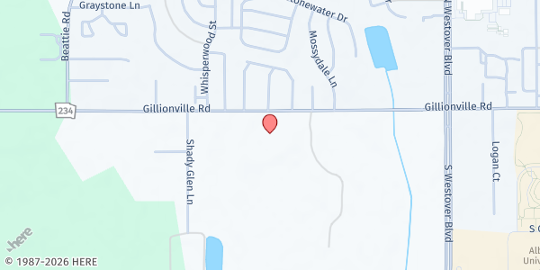 Map showing Albany Grace Church of the Nazarene at 3000 Gillionville Rd., Albany, GA