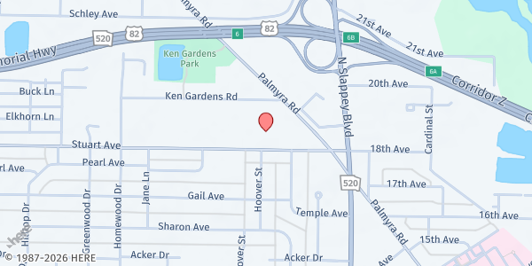 Map showing Hope City United - Food Pantry at 1211 Stuart Ave., Albany, GA