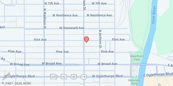 Map showing Ladles of Love - St. Paul's Episcopal Church at 212 N. Jefferson St., Albany, GA
