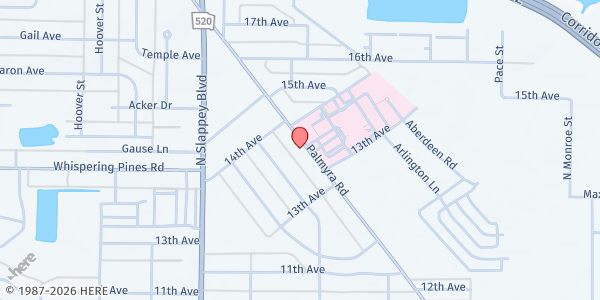 Map showing Raven and Associates of Albany, Inc. at 2017 Palmyra Road, Albany, GA