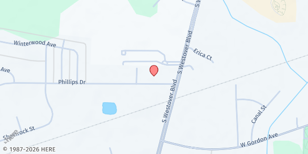 Map showing Temple of Refuge at 2711 Phillips Dr., Albany, GA