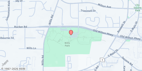 Map showing Women Are Dreamers Too - Alpharetta at P.O. Box 1371, Alpharetta, GA