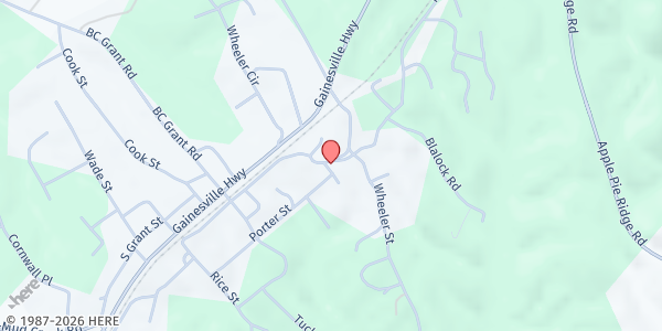 Map showing Alto C.H. Church Benevolent - The Grace House at 750 E. Railroad Ave., Alto, GA