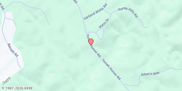 Map showing New Life Fellowship at 4944 Yonah Homer Rd., Alto, GA