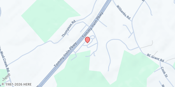 Map showing The River Congregational Holiness Church at 885 Alto-Mud Creek Rd., Alto, GA