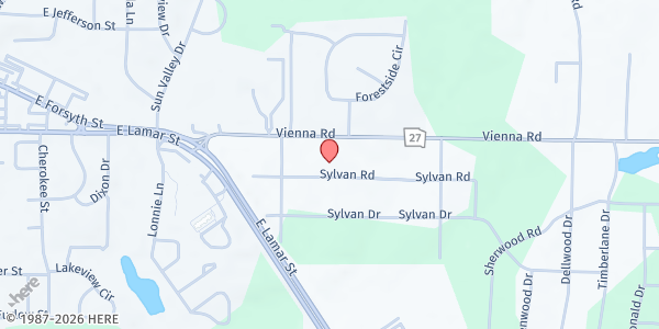 Map showing Middle Flint Council On Aging at 140 GA-27 STE E, Americus, GA