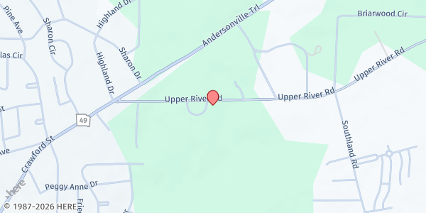 Map showing The Kingdom Church, Inc. at 132 Upper River Road, Americus, GA