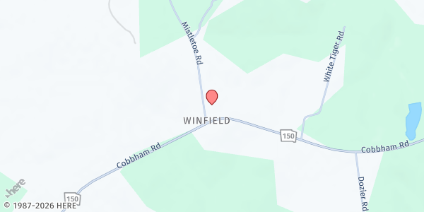 Map showing First Mt. Carmel Baptist Church at 6269 Cobbham Rd., Appling, GA