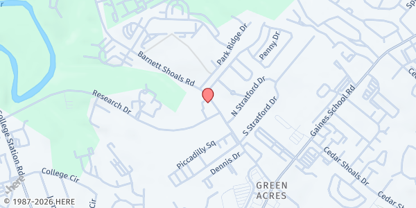 Map showing Brightpaths at 1450 Barnett Shoals Road, Athens, GA