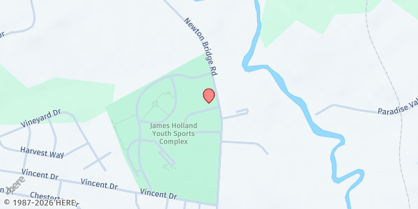 Map showing Food Bank of Northeast Georgia Main Location at 861 Newton Bridge Road, Athens, GA