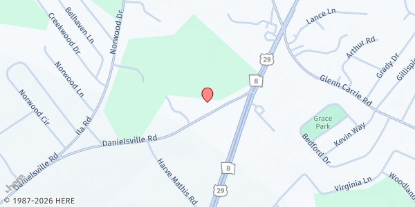 Map showing Iglesia Pentocostal Tabernaculo de Athens at 4187 Old Danielsville Rd., Athens, GA