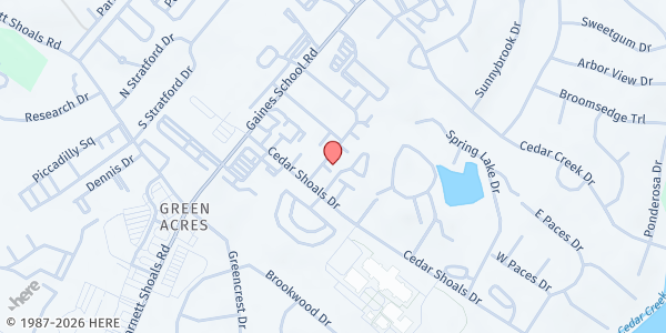 Map showing MULTIPLEchoices-Disabled Veteran's Division at 145 Barrington Drive, Athens, GA