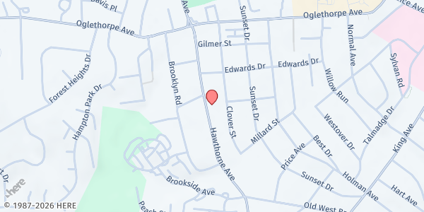 Map showing Salvation Army - Athens at 484 Hawthorne Ave, Athens, GA