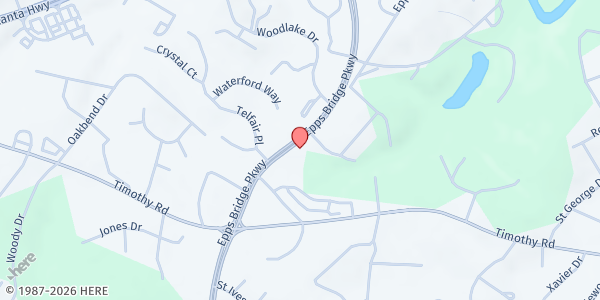 Map showing Seventh-Day Adventist Church at 429 Epps Bridge Pkwy, Athens, GA