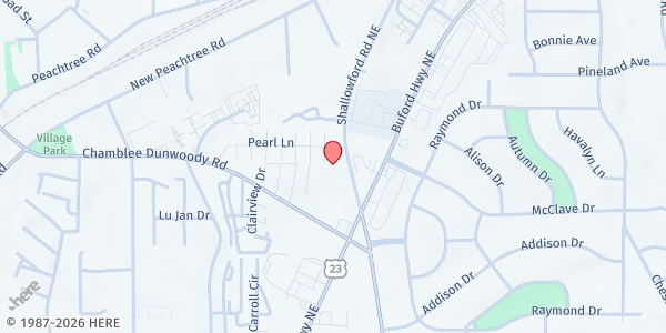 Map showing CPACS Main Location at 3510 Shallowford Road, Atlanta, GA