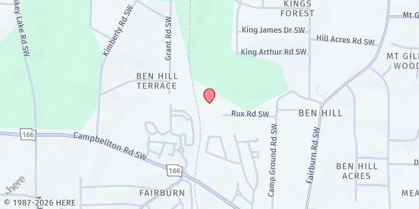 Map showing Fickett Elementary School at 3935 Rux Road Southwest, Atlanta, GA