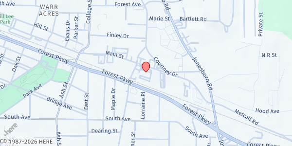 Map showing Generation Of Hope Inc @ JenCare Senior Medical Center (Main St.) at 1057 Main Street, Atlanta, GA