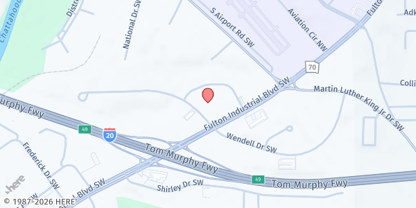 Map showing Grace Community Fellowship Church at 4215 Wendell Dr. SW E, Atlanta, GA