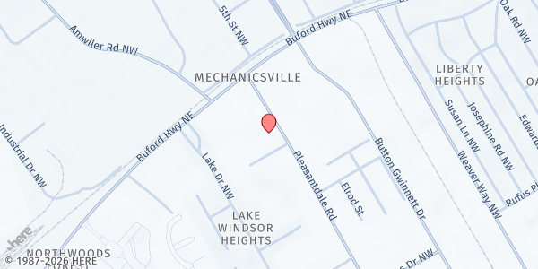 Map showing Hope Thru Soap at 2650 Pleasantdale Rd, Atlanta, GA