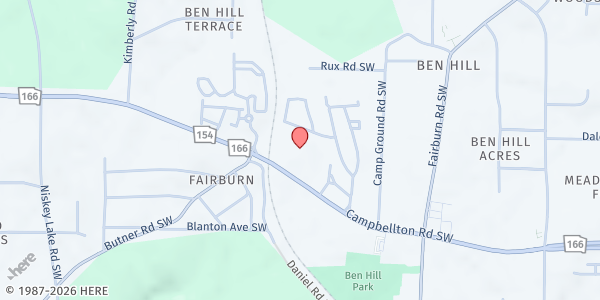 Map showing In Time of Need, Inc. - Main Location at 3911 Campbellton Road Southwest, Atlanta, GA