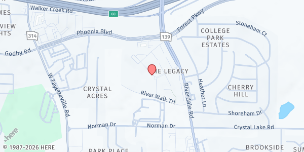 Map showing KKJ Foundation Inc. at 5327 Riverwalk Drive, Atlanta, GA