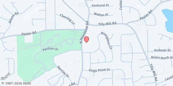 Map showing Malachi's Storehouse - St. Patrick's Episcopal Church at 4755 North Peachtree Road, Atlanta, GA