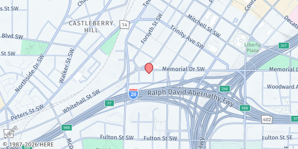 Map showing ReNew Atlanta Corporation at 256 Memorial Dr SW, Atlanta, GA