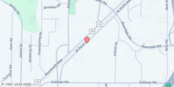 Map showing Southern Auto at 2462 W Point Ave, Atlanta, GA