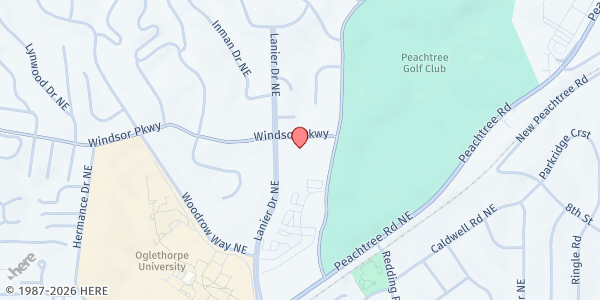 Map showing St Martins Episcopal Church DBA Suthers Center at 3110 Ashford Dunwoody Rd NE, Atlanta, GA